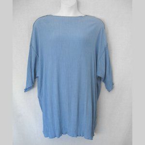 Vintage GARB San Francisco Blue Textured Oversized Tunic Top 1X - 2X approx